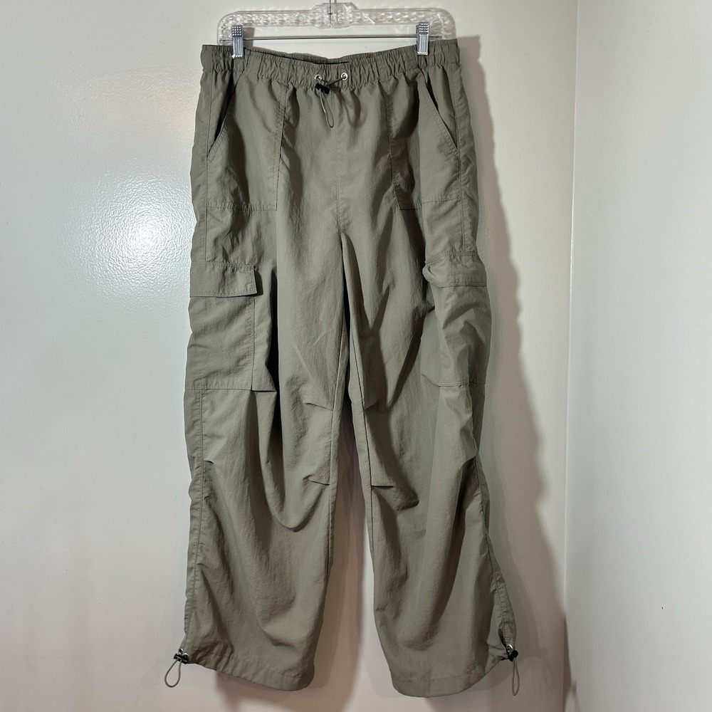 No boundaries Cargo Pants Junior Women's XL (15-17) Green Wide Leg Skater Grunge